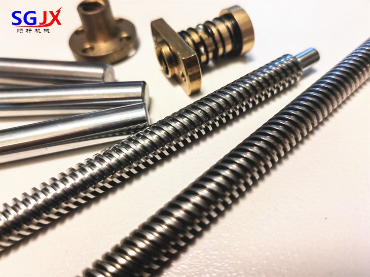 3D打（dǎ）印機T型絲杆（gǎn）T82導程2絲杆步進電機梯形絲杆配螺母長（zhǎng）度（dù）任意切割
