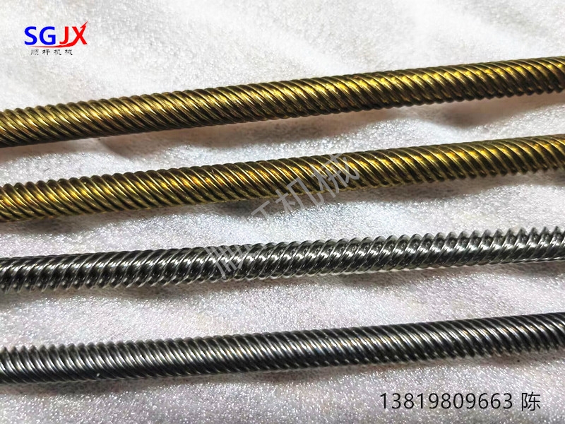 鍍鋅發（fā）黑非標高強（qiáng）度梯形絲杠牙條全（quán）螺（luó）紋多頭異形絲（sī）杆（gǎn）及螺母